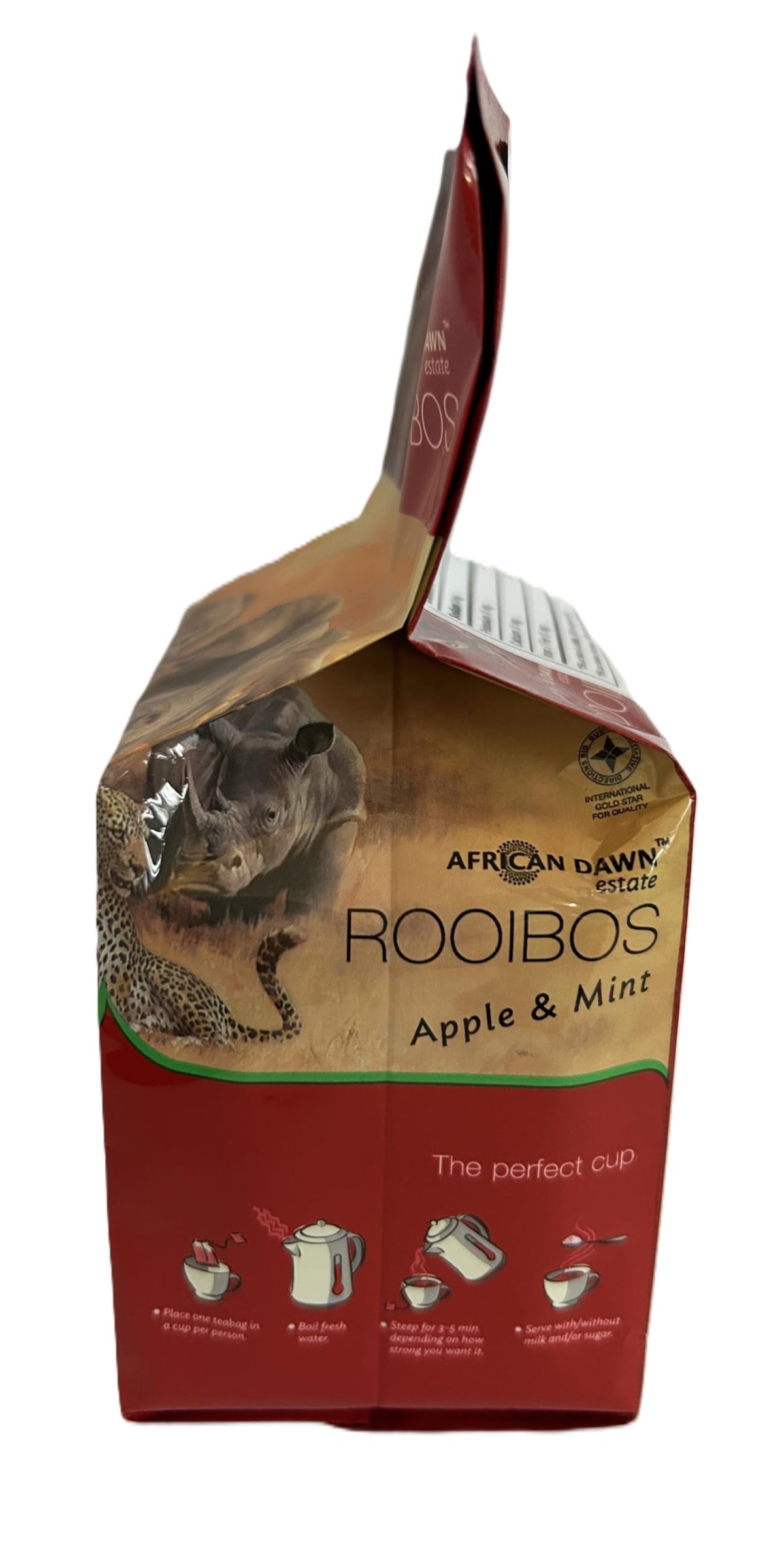 African Dawn Estate Apple & Mint flavored Rooibos, 40 Tagless Tea Bags, Single Origin Estate Rooibos of the Finest Export Qua