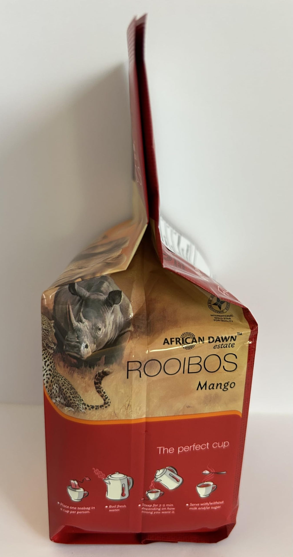 African Dawn Estate Mango flavored Rooibos 40 Tagless Tea Bags, Single Origin Estate Rooibos of the Finest Export Quality