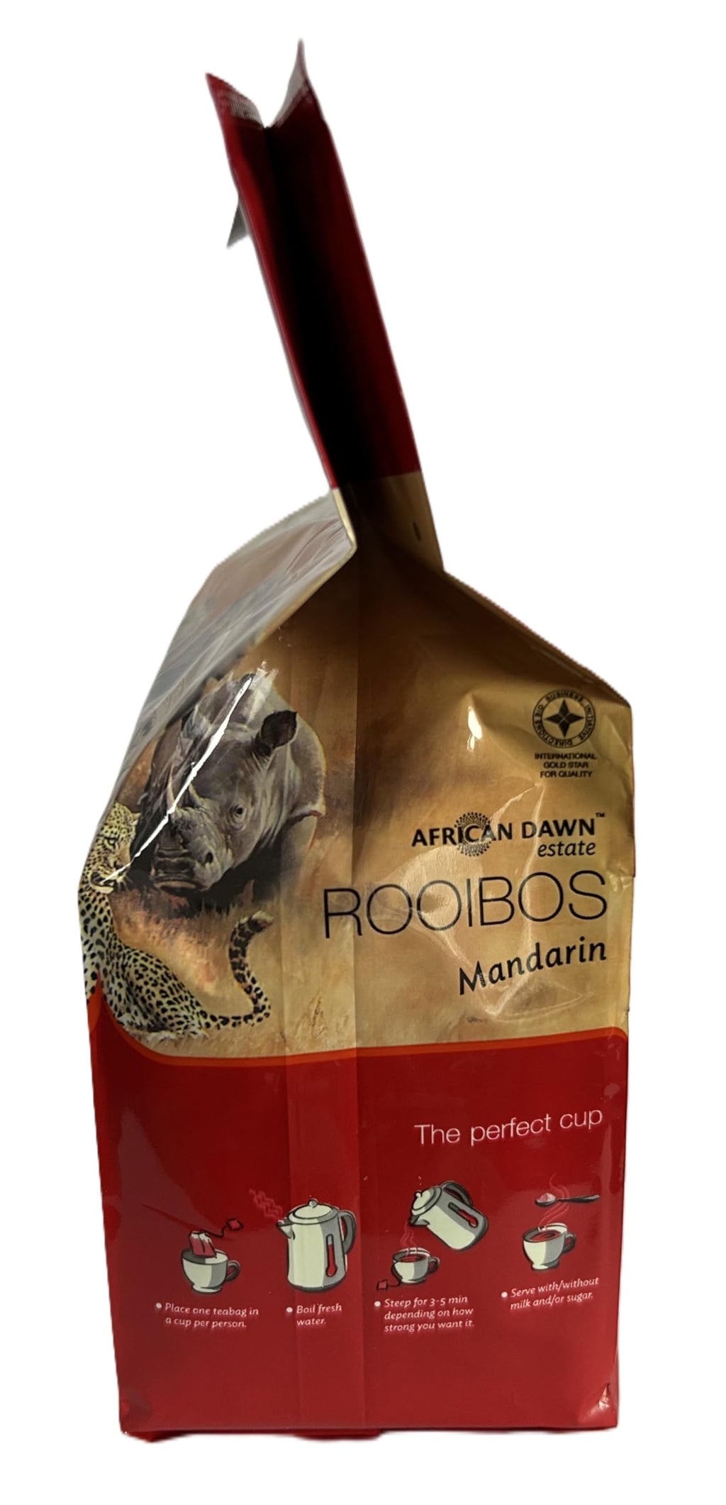 African Dawn Estate Mandarin flavored Rooibos 40 Tagless Tea Bags, Single Origin Estate Rooibos of the Finest Export Quality