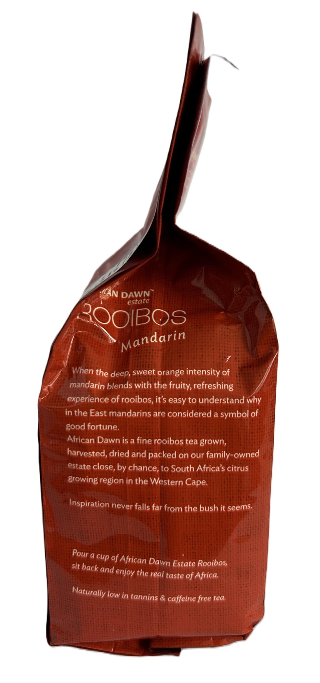 African Dawn Estate Mandarin flavored Rooibos 40 Tagless Tea Bags, Single Origin Estate Rooibos of the Finest Export Quality