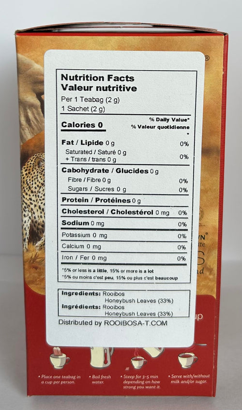 African Dawn Estate ROOIBOS + Honeybush 33% Blend 20 Tagged Tea Bags, Single Origin Estate Rooibos of the Finest Export Quali