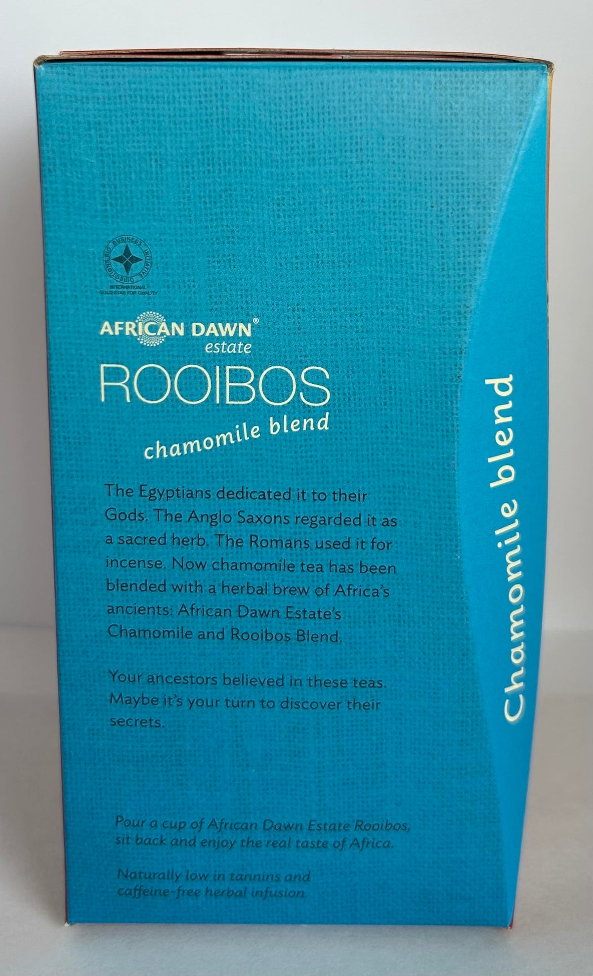 African Dawn Estate ROOIBOS+ Chamomile 20% Blend 20 Tagged Tea Bags, Single Origin Estate Rooibos of the Finest Export Qualit