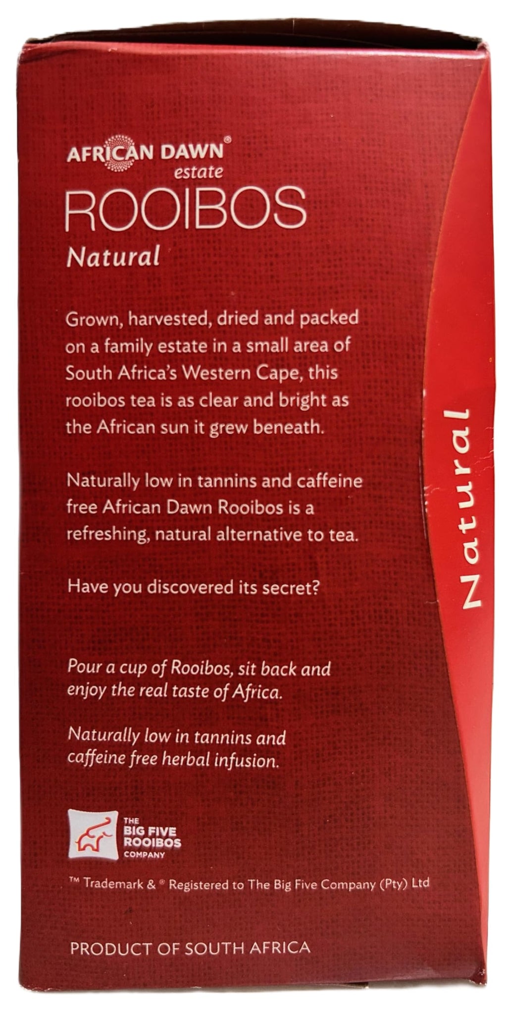 African Dawn Estate Pure Rooibos Tea, 40 Tagless Tea Bags, Single Origin Estate Rooibos of the Finest Export Quality