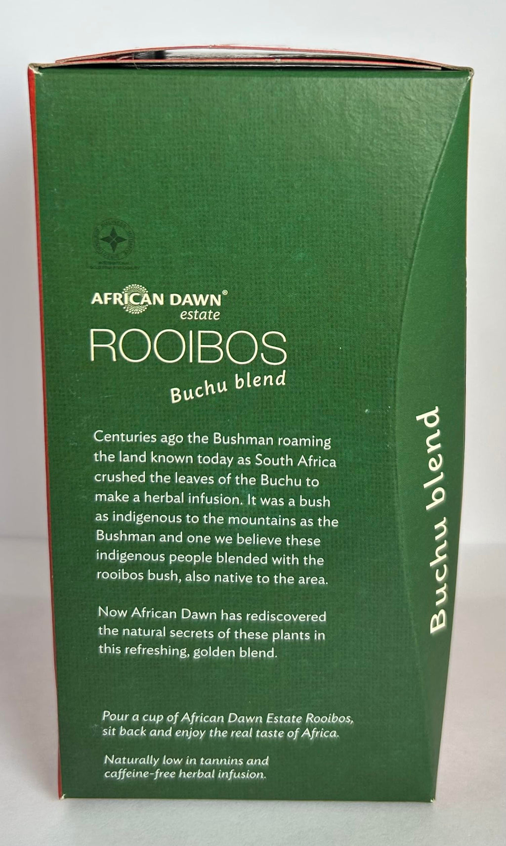 African Dawn Estate ROOIBOS + Buchu 5% Blend 20 Tagged Tea Bags, Single Origin Estate Rooibos of the Finest Export Quality